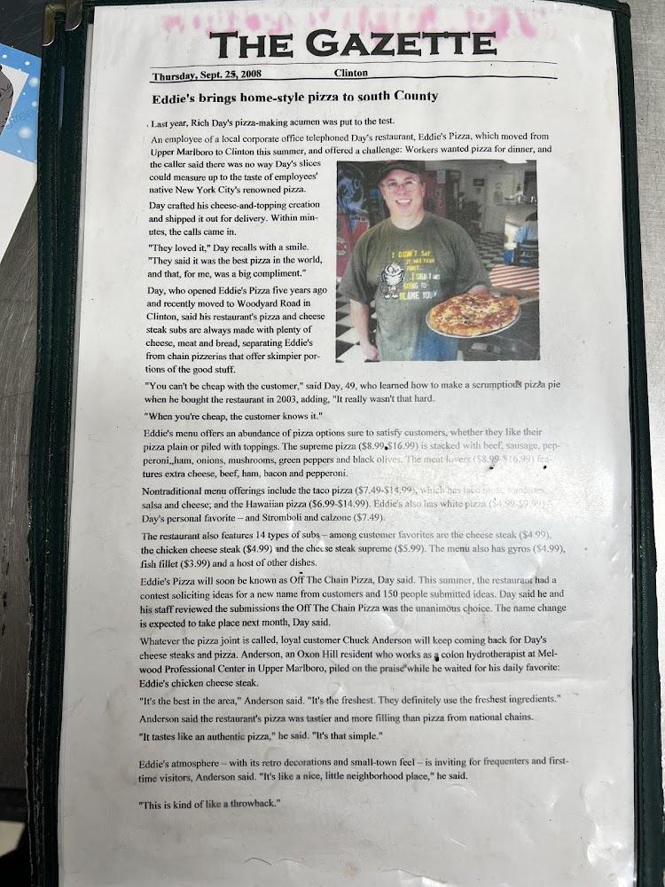 Eddie's Pizza and Subs Menu image 3